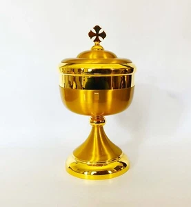 Ciborium Brass Gold Plated Communion Goblet Holy Religious Church Gift USKM03 - Picture 1 of 4