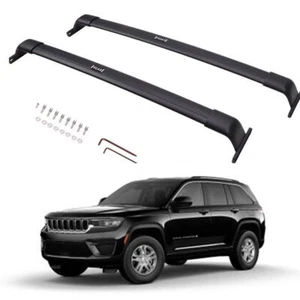 2Pcs Roof Rail Racks Cross Bars Crossbars Fits for Jeep 2022 2023 Grand Cherokee - Picture 1 of 9