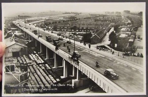 Brücke über die Oude Maas, Zwijndrecht, Niederlande, Vintage RPPC Postkarte - Bild 1 von 2