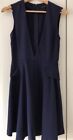 Zara Navy Blue Pinafore Dress Uk Size Small