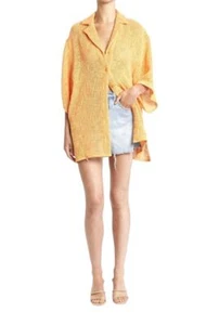 CAMILLA & MARC Clementine Shirt | Orange, Oversized, Sheer, Summer, Button Upd - Picture 1 of 8