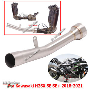 For Kawasaki H2SX SE+ 2018-2021 Motorcycle Exhaust Mid Link Pipe Stainless Steel