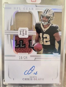 2022 National Treasures Chris Olave NFL Gear Rookie Patch Auto/25 - Bild 1 von 2