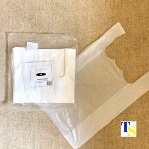 300 x Bolsas de Plástico - Manijas de Chaleco - 10x15x18" BLANCO - Tiendas Hogar - Imagen 1 de 2