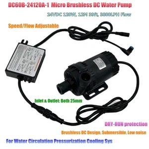 24V 120W Micro Brushless DC Water Submersible Pump DC60B-24120A-1, 12m 3800LPH - Picture 1 of 13