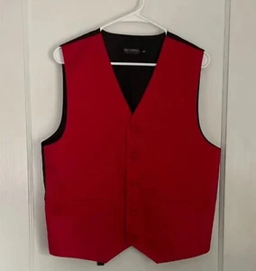 UMO LORENZO Formal Wear Red/Black Vest. Small Men youth wedding - Picture 1 of 7