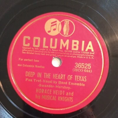 Horace Heidt and his Musical Knights - Deep in the Heart of Texas/Loretta 1942 Foto 1 de 4