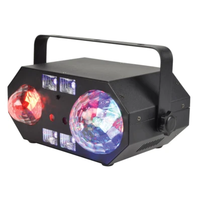 QTX Tetra LED Moonflower + Ripple + Strobe/UV + Laser Effect DJ Disco Lighting - Image 1 of 4