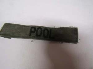 MILITARY PATCH OLDER COMBAT USED NAME TAPE VIETNAM ERA WITH NAME POOL - Picture 1 of 1