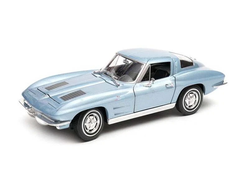 1963 Chevrolet Corvette Light Blue Diecast 1:24-1:27 Scale Model Welly 24073LTBL - Image 1 of 1