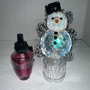 NEW Bath & Body Works Christmas Crystal Snowman Wallflower Plug + Fragrance - Picture 1 of 3