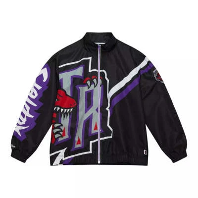 MENS MITCHELL & NESS EXPLODED LOGO WARM UP JACKET RAPTORS - Image 1 of 4