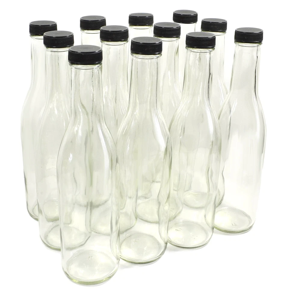 Clear Glass Woozy Bottles, 12 Oz - Case of 12 - Image 1 of 1