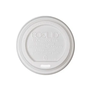 Ecoprd Ecolid Renewable & Compost Hot Cup Lids, Fits 10-20Oz Hot Cups, 800-Case - Picture 1 of 1