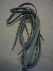 SCARCE VINTAGE 70's FLAT SHOE LACES  GRAY 51"  LONG  NEW OLD STOCK  - Picture 1 of 2