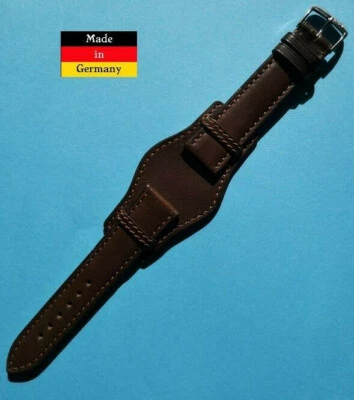 Watch strap with pad brown suitable for Heuer Sinn Tuitima / 13 Foto 1 de 4