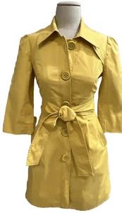 Women’s Jacket Yellow/Gold Jacket/Butter Coat Size Small BB DAKOTA Button Down - Picture 1 of 18