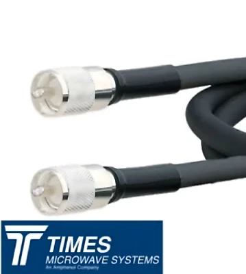 LMR-400 Times Microwave Coaxial Cable Assembly PL259 Connectors LMR - Image 1 of 4