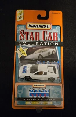 1997 Matchbox Star Car Miami Vice White Ferrari Testarossa 35404-0910 - Image 1 of 2