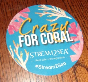 Stream2Sea Crazy Coral biodegradable ocean reef safe Sticker Decal Dive Sports - Picture 1 of 1