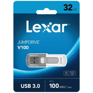 Lexar 32GB JumpDrive V100 USB 3.0 Flash Drive Memory Stick Pen Drive PC Mac - Picture 1 of 1