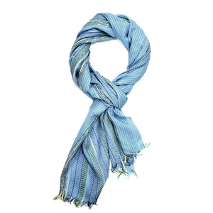 Mode Viskose Schal Pashmina Halstuch Damen Rüschen Spitze weich Schal SH112BLU - Bild 1 von 2