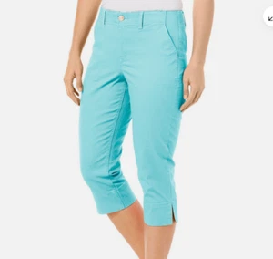Gloria Vanderbilt Women's Rhea Capri STRETCH COMFORT PANTS (Seaspray 12)NWTD - Picture 1 of 6