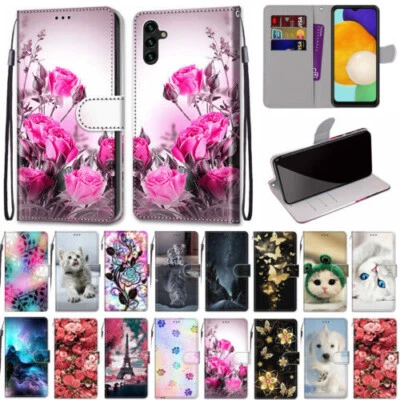 Funda tipo billetera de cuero magnético con soporte para Samsung A13 A53 5G A14 A32 A42 A52 Foto 1 de 4