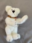 Boyds Bear J. B Bean & Assoc. White Jointed 6 1/2" with Leather Collar
