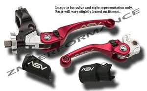 YAMAHA YFZ450 07 - 18 F4 ASV CLUTCH AND BRAKE LEVERS RED PAIR PACK KIT - Picture 1 of 1