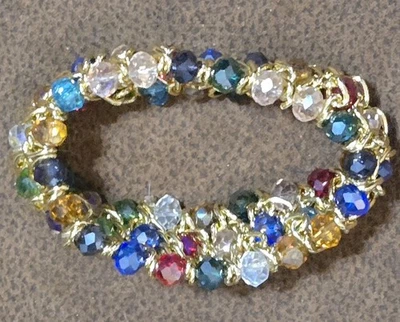 Multicolor Gold Stretch BRACELET, Easy Wear, Office Siren, Date Night, Party  - Image 1 of 4