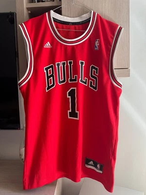 Camiseta Chicago Bulls Adidas Derrick Rose #1 NBA Vintage 2012 tamanho: S - Imagem 1 de 4