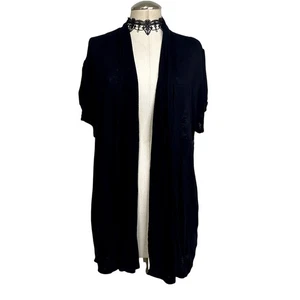 Candy Rain Vtg 90s Goth Whimsigoth Grunge Lace Open Front Cardigan Plus Size - Picture 1 of 14