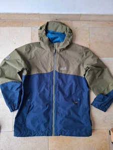 * Coole olivrgün/blaue Outdoor Jacke Jack Wolfskin Gr. 164 - Jungs * - Bild 1 von 2