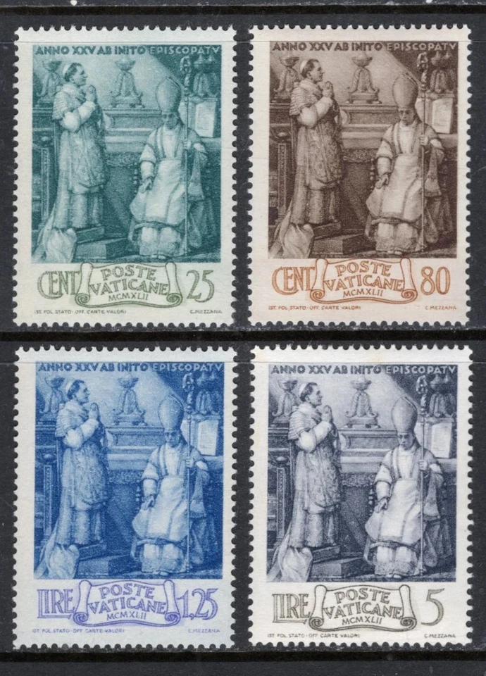 Vatican Stamp Sc 80-3, Silver Jubilee, F/VF MNH (509B125) - Image 1 of 1