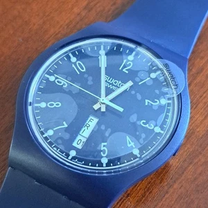 2007 Swatch Portly SUJN700 Date Day And Time Watch New Unused New Battery - Picture 1 of 7