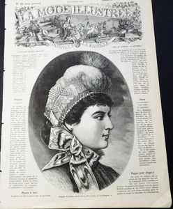La Mode Illustree-Sunday, 5 November,1882, No.45, French Fashion Magazine. - Foto 1 di 5