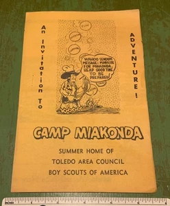 Vintage 1960er CAMP MIAKONDA Toledo Area Council Werbung BROSCHÜRE Philmont BSA - Bild 1 von 3