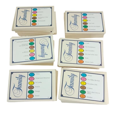 Trivial Pursuit - Family Edition Younger SPARE QUESTION CARDS 500x Cards - Image 1 of 2