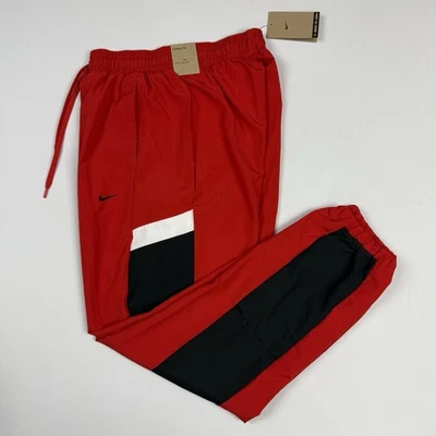 Nike Woven Icon Basketball Pants Mens Small Red Black Y2K Loose Fit DriFit Track - Image 1 of 4