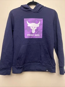 Under Armour boys Loose hoodie, youth medium, blue project rock, NWT - Picture 1 of 10