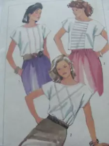 VTG 1985 Simplicity 6808 Sewing Pattern Pullover Top Misses Size 10 UNCUT - Picture 1 of 5