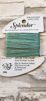 Rainbow Gallery Splendor Medium Pistachio Green 906 100% Silk 8 Yards Needlework - Image 1 of 3
