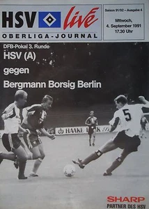 Program Trophy 1991/92 HAMBURGER SV AM Bergmann Bristle Berlin - Picture 1 of 1