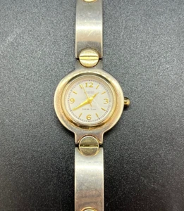 Ecclissi Sterling Silver 25mm Two Tone Quartz Watch 31270 - Picture 1 of 6