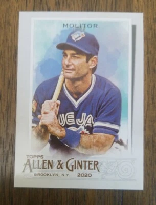 2020 Topps Allen & Ginter Paul Molitor Glossy Parallel 1/1 Toronto Blue Jays - Image 1 of 2