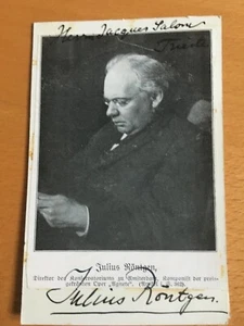 Cartoncino autografo di Julius Rontgen - Picture 1 of 1