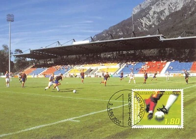 Card Maximum FDC Liechtenstein Fifa 2002 June Mk 207 n1 - Image 1 of 2