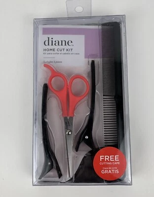 Diane Home Hair Cut Kit 5 Pieces Scissors Comb 2 Clips Cape Trim Shears - Image 1 of 4