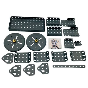 Set Erettore Meccano Moderno Grigio Grigio Antracite Ricambi Assortiti - Foto 1 di 8